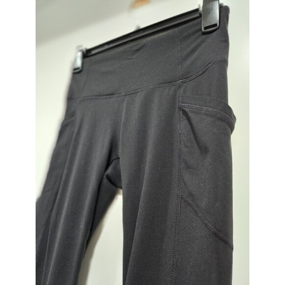 Athleta High Rise Cut Out Chaturanga Tight Black Leggings Sz SP Criss Cross Back - Picture 6 of 9